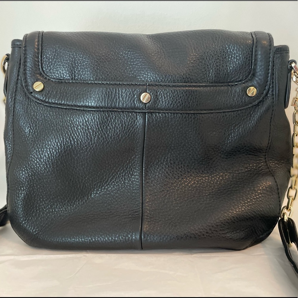 Tory Burch Black Leather Crossbody with Gold Chain - Picture 5 of 12
